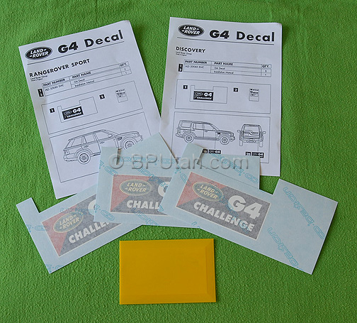 Factory Genuine OEM G4 Decal Sticker for Land Rover 